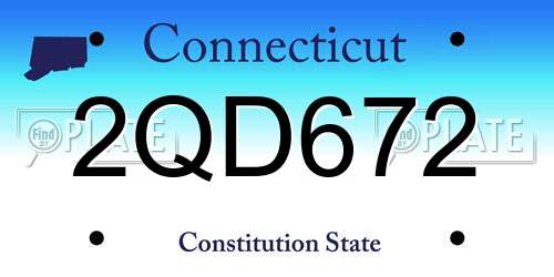 2QD672 Connecticut License Plate