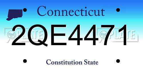 2QE4471 Connecticut License Plate