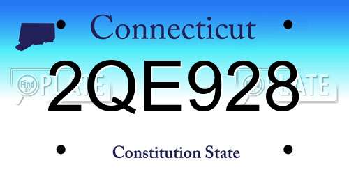2QE928 Connecticut License Plate