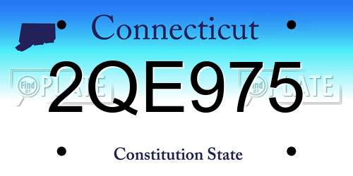 2QE975 Connecticut License Plate