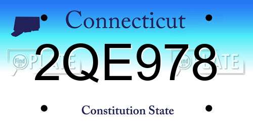 2QE978 Connecticut License Plate