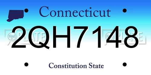 2QH7148 Connecticut License Plate