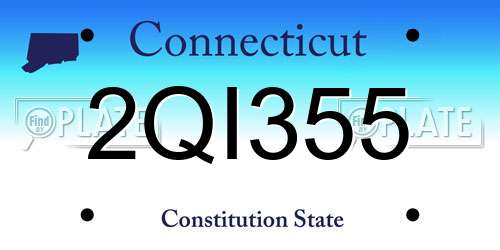 2QI355 Connecticut License Plate
