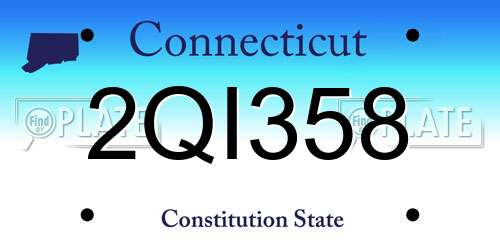 2QI358 Connecticut License Plate