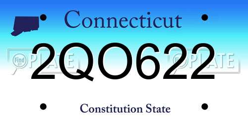 2QO622 Connecticut License Plate