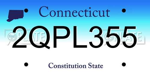 2QPL355 Connecticut License Plate
