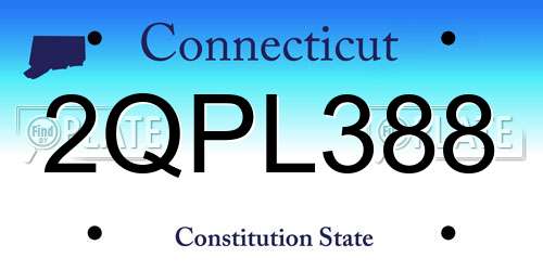 2QPL388 Connecticut License Plate