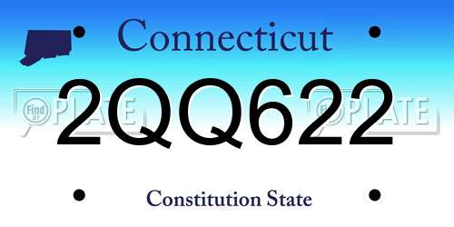 2QQ622 Connecticut License Plate