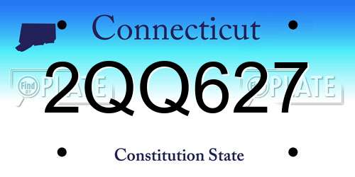 2QQ627 Connecticut License Plate