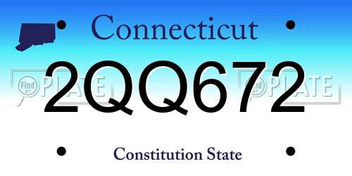 2QQ672 Connecticut License Plate