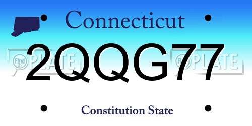 2QQG77 Connecticut License Plate