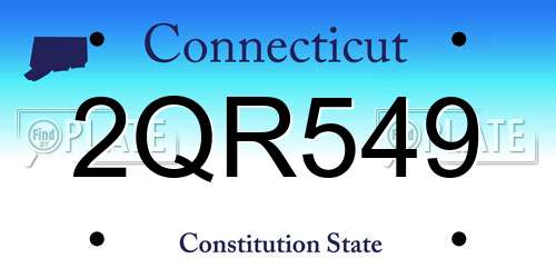 2QR549 Connecticut License Plate