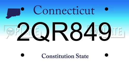 2QR849 Connecticut License Plate