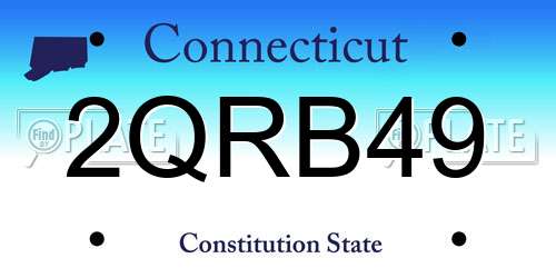 2QRB49 Connecticut License Plate