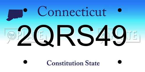 2QRS49 Connecticut License Plate