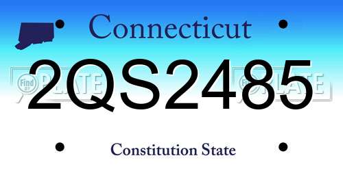 2QS2485 Connecticut License Plate