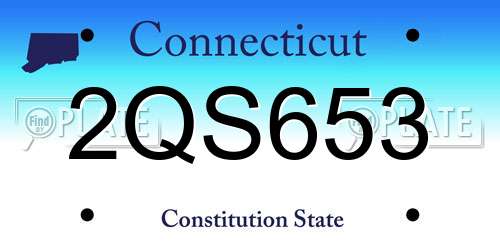 2QS653 Connecticut License Plate