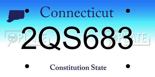 2QS683 Connecticut License Plate