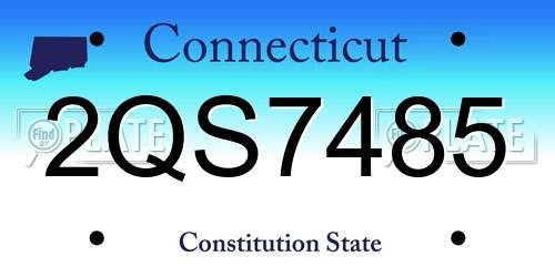 2QS7485 Connecticut License Plate