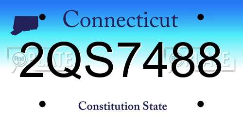 2QS7488 Connecticut License Plate