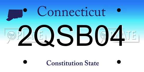 2QSB04 Connecticut License Plate