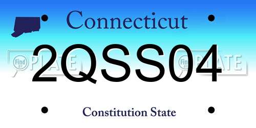 2QSS04 Connecticut License Plate