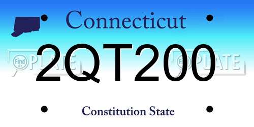 2QT200 Connecticut License Plate