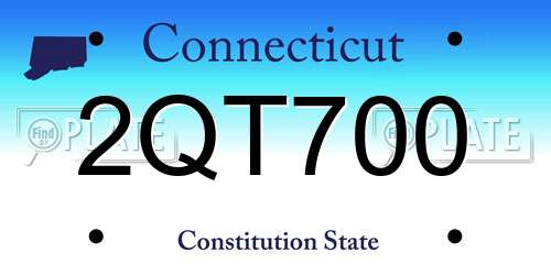 2QT700 Connecticut License Plate