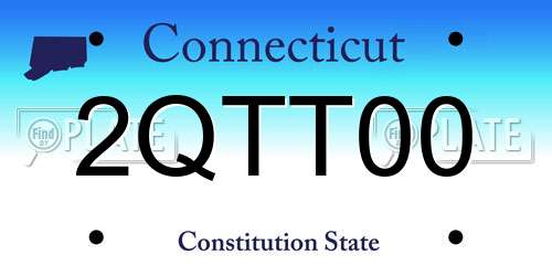 2QTT00 Connecticut License Plate