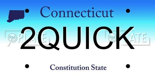 2QUICK Connecticut License Plate