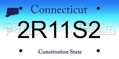 2R11S2 Connecticut License Plate