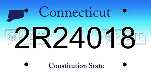 2R24018 Connecticut License Plate
