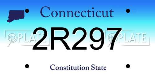 2R297 Connecticut License Plate