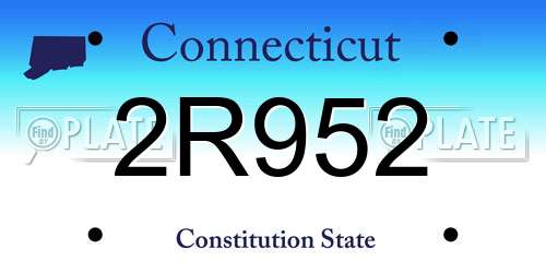 2R952 Connecticut License Plate