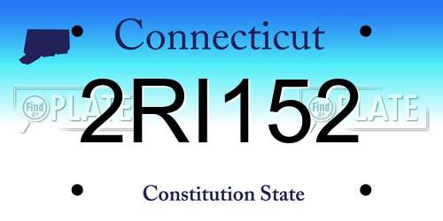 2RI152 Connecticut License Plate