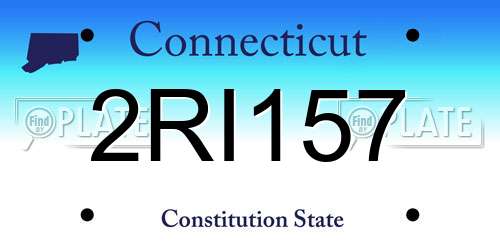 2RI157 Connecticut License Plate