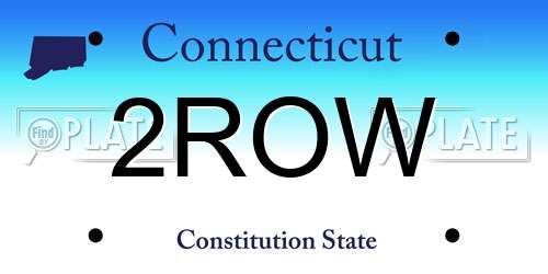 2ROW Connecticut License Plate