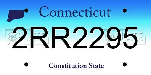 2RR2295 Connecticut License Plate