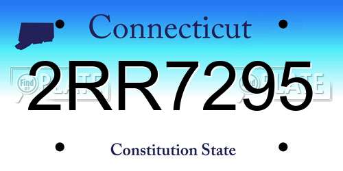 2RR7295 Connecticut License Plate