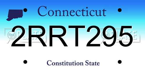 2RRT295 Connecticut License Plate