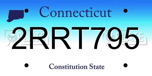 2RRT795 Connecticut License Plate