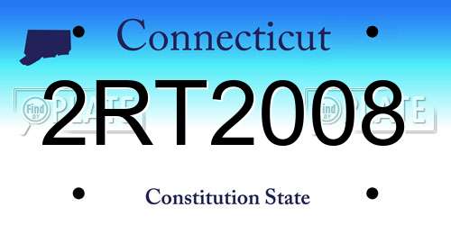 2RT2008 Connecticut License Plate