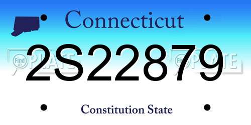 2S22879 Connecticut License Plate