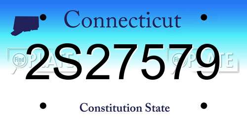 2S27579 Connecticut License Plate