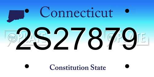 2S27879 Connecticut License Plate