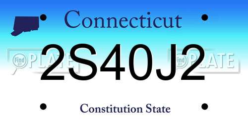 2S40J2 Connecticut License Plate