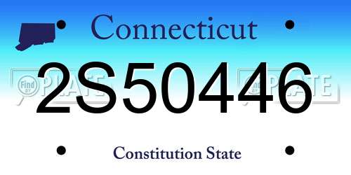 2S50446 Connecticut License Plate