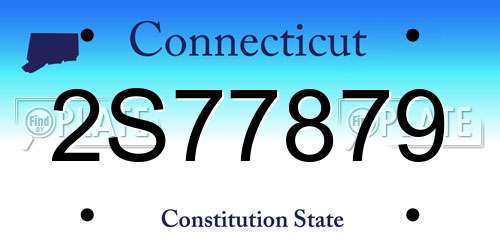2S77879 Connecticut License Plate