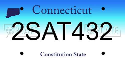2SAT432 Connecticut License Plate