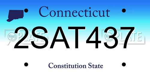 2SAT437 Connecticut License Plate